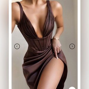 Chocolate Brown Corset Style Dress